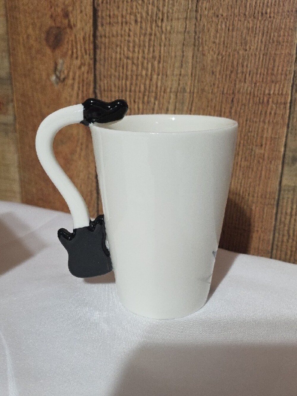 Music Note Ceramic Mug with Guitar Handle - Picture 3 of 4